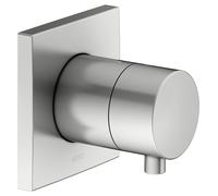 KEUCO IXMO Vanne d'arrêt encastrée pour 1 consommateur avec poignée Comfort, rosace carrée, 59541211002, 59541211002, Colorazione: finitura acciaio inox
