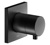 KEUCO IXMO Vanne d'inà encastrer pour 2 consommateurs avec poignée Comfort, sans arrêt, rosace carrée, 59556371002, 59556371002, Colorazione: Nero opaco
