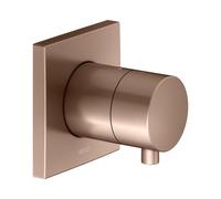 KEUCO IXMO Vanne d'inà encastrer pour 2 consommateurs avec poignée Comfort, sans arrêt, rosace carrée, 59556291002, 59556291002, Colorazione: rosso oro spazzolato