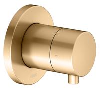 KEUCO IXMO Vanne d'inà encastrer pour 2 consommateurs avec poignée Comfort, sans arrêt, rosace carrée, 59556251002, 59556251002, Colorazione: ottone spazzolato