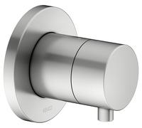 KEUCO IXMO Vanne d'inà encastrer pour 2 consommateurs avec poignée Comfort, sans arrêt, rosace ronde, 59556211001, 59556211001, Colorazione: finitura acciaio inox