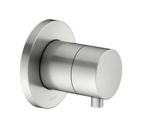 KEUCO IXMO Vanne d'inà encastrer pour 2 consommateurs avec poignée Comfort, sans arrêt, rosace ronde, 59556061001, 59556061001, Colorazione: finitura acciaio inox