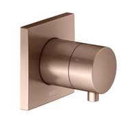 KEUCO IXMO Vanne d'inà encastrer pour 3 consommateurs avec poignée Comfort, avec arrêt, rosace carrée, 59549291002, 59549291002, Colorazione: rosso oro spazzolato