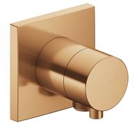 KEUCO IXMO Vanne d'inversion à encastrer 2 consommateurs, raccord de flexible avec poignée Comfort, avec arrêt, rosace carrée, 59557031102, 59557031102, Colorazione: bronzo spazzolato