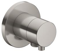 KEUCO IXMO Vanne d'inversion à encastrer 2 consommateurs, raccord de flexible avec poignée Comfort, avec arrêt, rosace ronde, 59557051101, 59557051101, Colorazione: nichel spazzolato