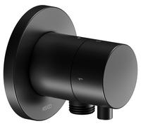 KEUCO IXMO Vanne d'inversion à encastrer 2 consommateurs, raccord de flexible avec poignée Comfort, avec arrêt, rosace ronde, 59557371101, 59557371101, Colorazione: Nero opaco