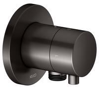 KEUCO IXMO Vanne d'inversion à encastrer 2 consommateurs, raccord de flexible avec poignée Comfort, avec arrêt, rosace ronde, 59557351101, 59557351101, Colorazione: Nero titanio spazzolato