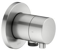 KEUCO IXMO Vanne d'inversion à encastrer 2 consommateurs, raccord de flexible avec poignée Comfort, avec arrêt, rosace ronde, 59557211101, 59557211101, Colorazione: finitura acciaio inox