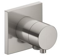 KEUCO IXMO Vanne d'inversion à encastrer 2 consommateurs, raccord de flexible avec poignée Comfort, avec arrêt, rosace carrée, 59557051102, 59557051102, Colorazione: nichel spazzolato