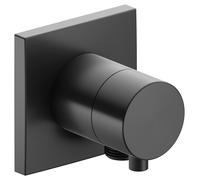 KEUCO IXMO Vanne d'inversion à encastrer 2 consommateurs, raccord de flexible avec poignée Comfort, sans arrêt, rosace carrée, 59556131102, 59556131102, Colorazione: Nero cromato nero spazzolato