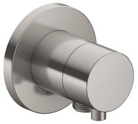 KEUCO IXMO Vanne d'inversion à encastrer 2 consommateurs, raccord de flexible avec poignée Comfort, sans arrêt, rosace ronde, 59556051101, 59556051101, Colorazione: nichel spazzolato