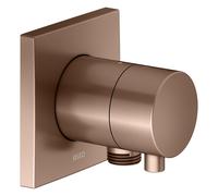 KEUCO IXMO Vanne d'inversion à encastrer 2 consommateurs, raccord de flexible avec poignée Comfort, sans arrêt, rosace carrée, 59556291102, 59556291102, Colorazione: rosso oro spazzolato