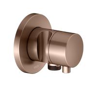 KEUCO IXMO Vanne d'inversion à encastrer 2 consommateurs, raccord de flexible, poignée Comfort et support de douche, sans arrêt, rosace ronde, 59556291201, 59556291201, Colorazione: rosso oro spazzola