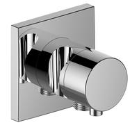 Raccordo Keuco IXMO 59556, valvola deviatrice a 2 vie con attacco per tubo flessibile e supporto doccia, da incasso, maniglia Comfort, senza funzione di arresto, Colorazione: Cromato