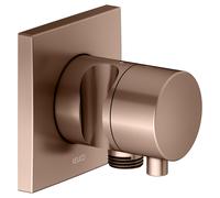 KEUCO IXMO Vanne d'inversion à encastrer 2 consommateurs, raccord de flexible, poignée Comfort et support de douche, sans arrêt, rosace carrée, 59556291202, 59556291202, Colorazione: rosso oro spazzol