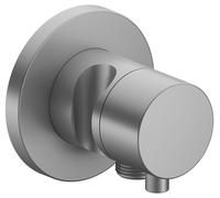 Raccordo Keuco IXMO 59556, valvola deviatrice a 2 vie con attacco per tubo flessibile e supporto doccia a incasso, maniglia Comfort, senza funzione di arresto, Colorazione: finitura alluminio