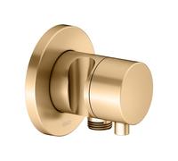 KEUCO IXMO Vanne d'inversion à encastrer 2 consommateurs, raccord de flexible, poignée Comfort et support de douche, sans arrêt, rosace ronde, 59556251201, 59556251201, Colorazione: ottone spazzolato