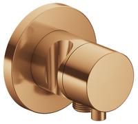 KEUCO IXMO Vanne d'inversion à encastrer 2 consommateurs, raccord de flexible, poignée Comfort et support de douche, avec arrêt, rosace ronde, 59557031201, 59557031201, Colorazione: bronzo spazzolato
