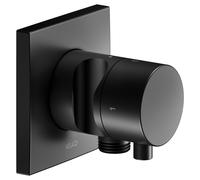 KEUCO IXMO Vanne d'inversion à encastrer 2 consommateurs, raccord de flexible, poignée Comfort et support de douche, avec arrêt, rosace carrée, 59557371202, 59557371202, Colorazione: Nero opaco