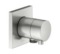 KEUCO IXMO Vanne d'inversion à encastrer 3 consommateurs, raccord de flexible avec poignée Comfort, sans arrêt, rosace carrée, 59548061102, 59548061102, Colorazione: finitura acciaio inox