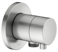 KEUCO IXMO Vanne d'inversion à encastrer 3 consommateurs, raccord de flexible, poignée Comfort, avec arrêt, rosace ronde, 59549211101, 59549211101, Colorazione: finitura acciaio inox