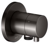 KEUCO IXMO Vanne d'inversion à encastrer 3 consommateurs, raccord de flexible, poignée Comfort, avec arrêt, rosace ronde, 59549351101, 59549351101, Colorazione: Nero titanio spazzolato