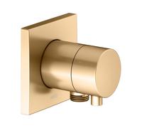 KEUCO IXMO Vanne d'inversion à encastrer 3 consommateurs, raccord de flexible, poignée Comfort, avec arrêt, rosace carrée, 59549251102, 59549251102, Colorazione: ottone spazzolato