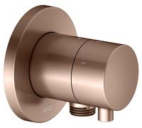 KEUCO IXMO Vanne d'inversion à encastrer 3 consommateurs, raccord de flexible, poignée Comfort, avec arrêt, rosace ronde, 59549291101, 59549291101, Colorazione: rosso oro spazzolato
