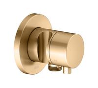 KEUCO IXMO Vanne d'inversion à encastrer 3 consommateurs, raccord de flexible, poignée Comfort et support de douche, sans arrêt, rosace ronde, 59548251201, 59548251201, Colorazione: ottone spazzolato