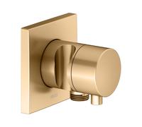 KEUCO IXMO Vanne d'inversion à encastrer 3 consommateurs, raccord de flexible, poignée Comfort et support de douche, avec arrêt, rosace carrée, 59549251202, 59549251202, Colorazione: ottone spazzolato