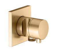 KEUCO IXMO Vanne d'inversion à encastrer 3 consommateurs, raccord de flexible, poignée Comfort et support de douche, sans arrêt, rosace carrée, 59548251202, 59548251202, Colorazione: ottone spazzolato