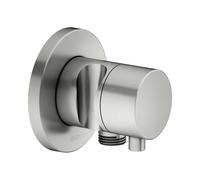 KEUCO IXMO Vanne d'inversion à encastrer 3 consommateurs, raccord de flexible, poignée Comfort et support de douche, avec arrêt, rosace ronde, 59549061201, 59549061201, Colorazione: finitura acciaio i