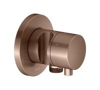 KEUCO IXMO Vanne d'inversion à encastrer 3 consommateurs, raccord de flexible, poignée Comfort et support de douche, avec arrêt, rosace ronde, 59549291201, 59549291201, Colorazione: rosso oro spazzola