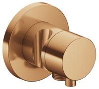 KEUCO IXMO Vanne d'inversion à encastrer 3 consommateurs, raccord de flexible, poignée Comfort et support de douche, avec arrêt, rosace ronde, 59549031201, 59549031201, Colorazione: bronzo spazzolato
