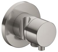 KEUCO IXMO Vanne d'inversion à encastrer 3 consommateurs, raccord de flexible, poignée Comfort et support de douche, avec arrêt, rosace ronde, 59549051201, 59549051201, Colorazione: nichel spazzolato