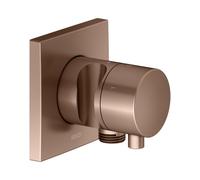 KEUCO IXMO Vanne d'inversion à encastrer 3 consommateurs, raccord de flexible, poignée Comfort et support de douche, avec arrêt, rosace carrée, 59549291202, 59549291202, Colorazione: rosso oro spazzol