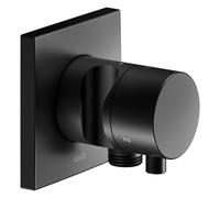 KEUCO IXMO Vanne d'inversion à encastrer 3 consommateurs, raccord de flexible, poignée Comfort et support de douche, sans arrêt, rosace carrée, 59548371202, 59548371202, Colorazione: Nero opaco