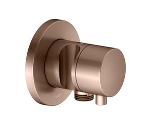 KEUCO IXMO Vanne d'inversion à encastrer 3 consommateurs, raccord de flexible, poignée Comfort et support de douche, sans arrêt, rosace ronde, 59548291201, 59548291201, Colorazione: rosso oro spazzola