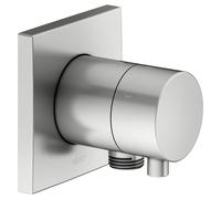 KEUCO IXMO Vanne d'inversion UP 3 consommateurs, raccord de flexible, poignée Comfort, avec arrêt, rosace carrée, 59549211102, 59549211102, Colorazione: finitura acciaio inox