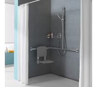 Keuco PLAN Care asta saliscendi, con maniglia di sostegno, 34915176411, PLAN Care argento anodizzato [Rubinetteria Bagno > Doccette / Supporti]