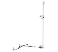 KEUCO PLAN Care main courante de douche avec barre de douche, largeur 597mm, profondeur 680mm, hauteur 1265mm, 34908014411, 34908014411, Colorazione: Cromato