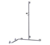KEUCO PLAN Care main courante de douche avec barre de douche, largeur 797mm, profondeur 797mm, hauteur 1263mm, 34915016611, 34915016611, Colorazione: Cromato