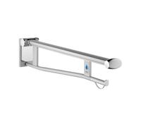 KEUCO PLAN Care Poignée de support articulée WC, version gauche avec déclencheur radio, 850mm, 34903172837, 34903172837, Colorazione: Alluminio anodizzato argento anodizzato / nero grigio