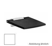 KEUCO PLAN Care siège de douche mural, rabattable vers le haut, charge max. 150kg, 34983170051, 34983170051, Colorazione: Finitura alluminio/bianco