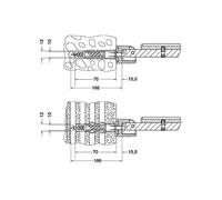 KEUCO PLAN Care Set de fixation 3, 2xvis à bois à tête fraisée, 34992000100, 34992000100