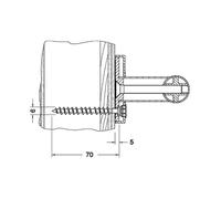 KEUCO PLAN Care Set de fixation 4, 3xvis à bois demi-rondes, 34990000200, 34990000200
