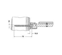 KEUCO PLAN Care Set de fixation 6, 2xvis à bois à tête hexagonale, 34992000200, 34992000200