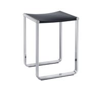 KEUCO PLAN Care tabouret, jusqu'à 100 kg, plastique Assise, 14982170037, 14982170037, Colorazione: Alluminio anodizzato argento / nero