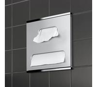 Keuco Paper Dispenser Plan Integral 326x325x143mm Cromato/Alluminio Laccato a destra