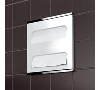 Keuco Plan Integral Module Lavabo 2 44985, cromato e bianco, incernierato sul lato sinistro